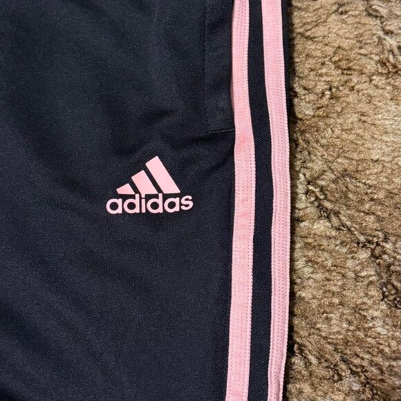 Adidas Three Stripe Sweatpants Joggers Messi Black / Pink XLarge - Picture 3 of 8